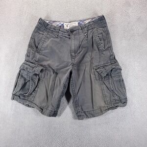 American Eagle Shorts Mens 30 Gray Cargo 11" Classic Casual Summer Y2K